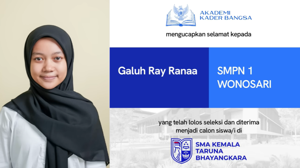 Angelo Ranaa Galuh Ray Ranaa, Siswa SMP Negeri 1 Wonosari, Lolos Seleksi SMA Kemala ...